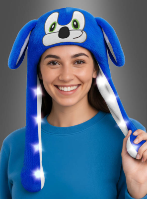 Blue Hedgehog Hat with LED 