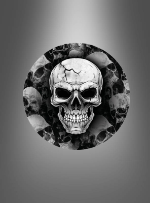 6 pcs Halloween skull paper plates 23 cm 