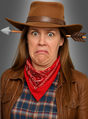 Headband with Indian arrow in head 