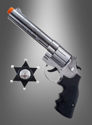 Revolver mit Sheriff Stern Set 