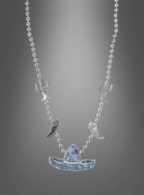 Mexican Necklace with Sombrero silver 