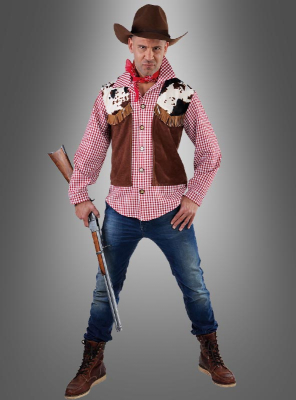 Herren Kostüm Cowboy Shirt Karneval Fasching Halloween WIL Herren Kostüm Cowboy Shirt Karneval Fasching Halloween WIL