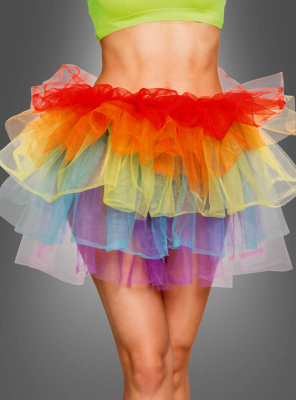 Tulle Skirt Women Rainbow 