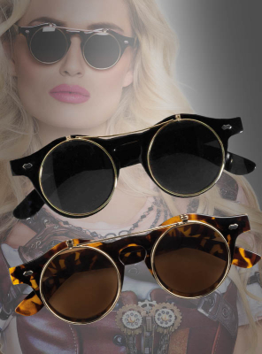 Steampunk Sonnenbrille aufklappbar 