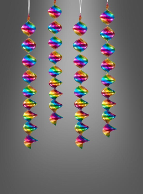 Metallic Spiralen Dekoration 4 Stück 