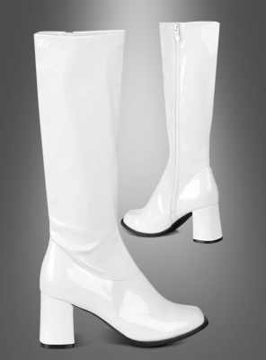 Lackstiefel weiß für Damen 