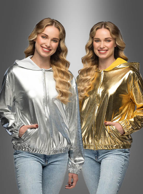 Shiny Disco Jacket gold or silver 