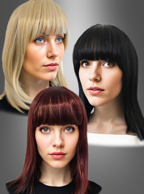 Schulterlange Perücke Julia Deluxe 