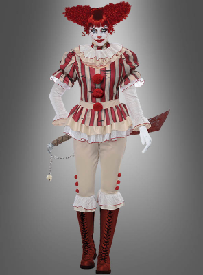 Essi Horror Clown Damenkostüm Plussize NEU Damen Karneval Fasching Verkleidung 