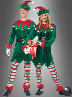 Christmas Elf Costume Unisex Santas Helper 