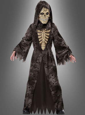 Satanic Magican Skeleton Children Costume 