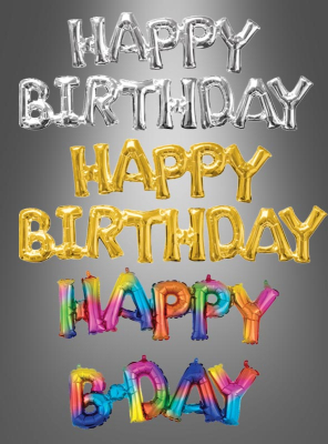 SuperShape Phrase Happy Birthday Foil Balloons 