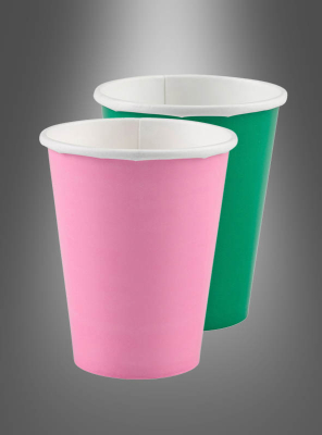 8 x Party Paper Cups unicoloured 