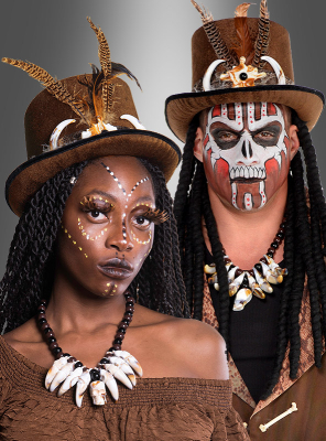 Voodoo Top hat with Braids unisex 