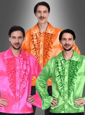 Retro 70er Rüschenhemd Schlagerstar 