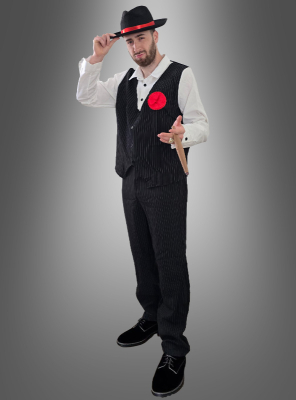 Gangster Pinstripe Suit Costume Carlo 