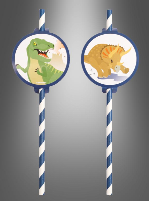 8 x Dino Party Straws 
