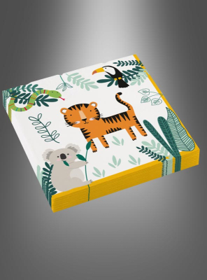 16 x Servietten Dschungel Tiere 