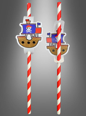 Pirates Party Drinking Straws 8 pcs 
