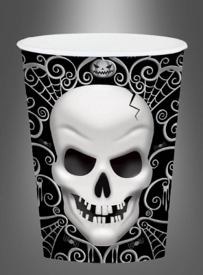 8 Skull  Paper Cups 260 ml Halloween 
