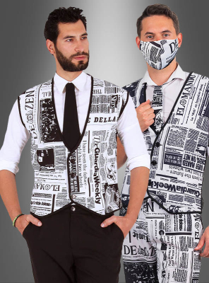 Black and white party men's outfits top