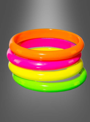 Neon Bracelets 80s Set 