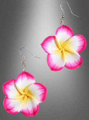 Hawaii Ohrringe Hibiskus Blüten 