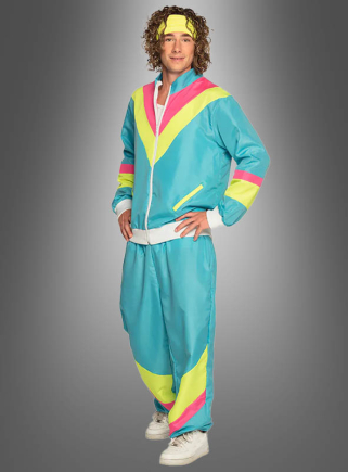 80er Trainingsanzug blau 