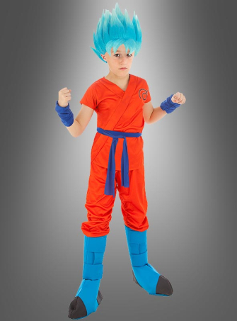 Vegeta Dragon Ball Kostüm Für Kinder - Komplett-Set In Blau