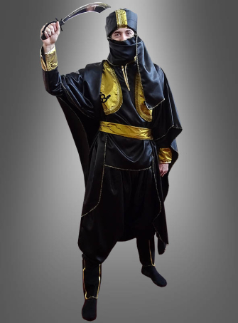 Tuareg Orientkostüm mit Mundbedeckung 