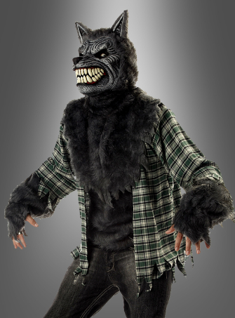 Böser Wolf Kostüm mit Ani-Motion-Maske 