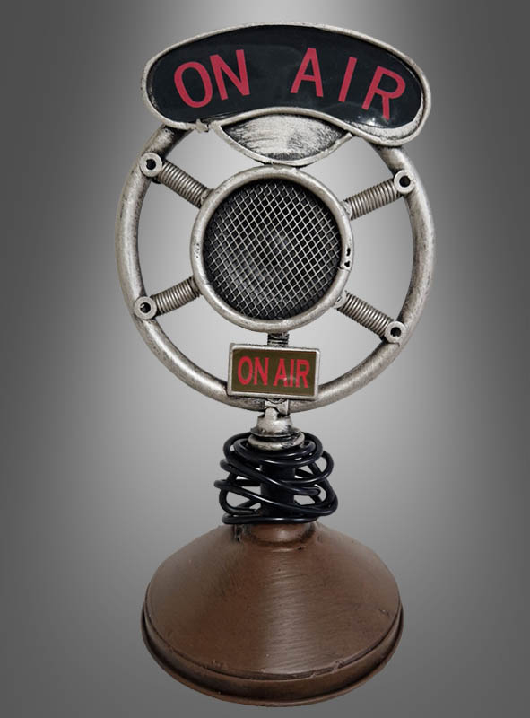20s Microphone Metal Decoration