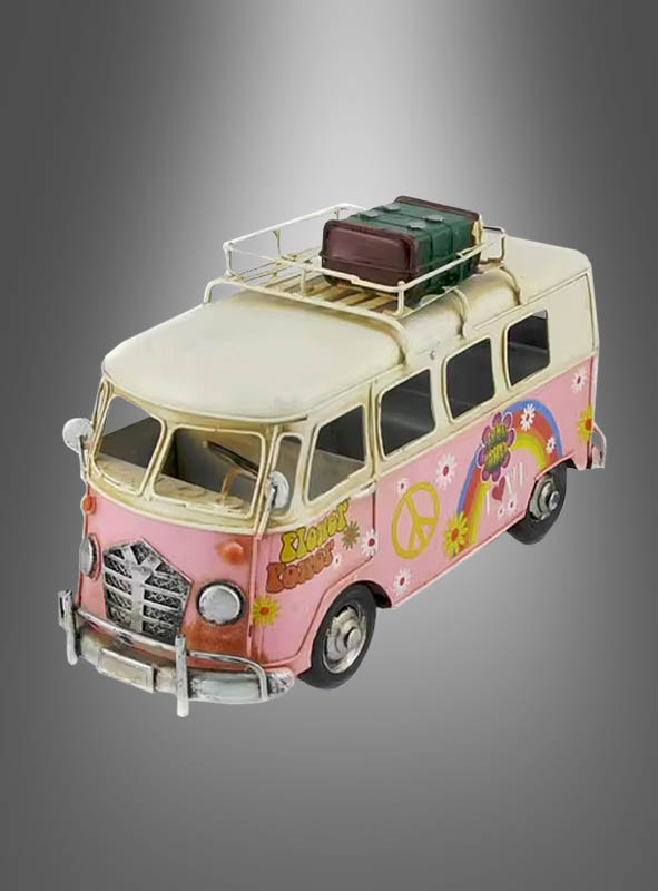 Hippie Bus Blechauto 70er Party Deko