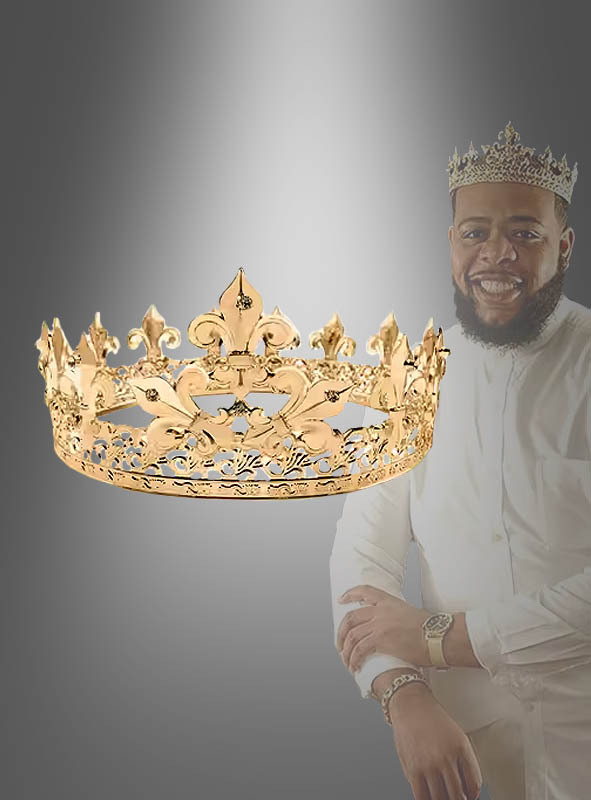 Kings Deluxe Metal Crown golden