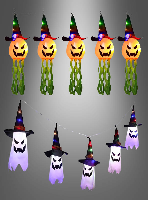 Halloween Garland with LED Pumpkin or Ghost