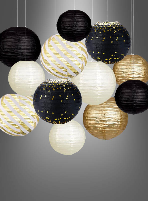 Big Paper Lantern Deco Set 12 Pieces