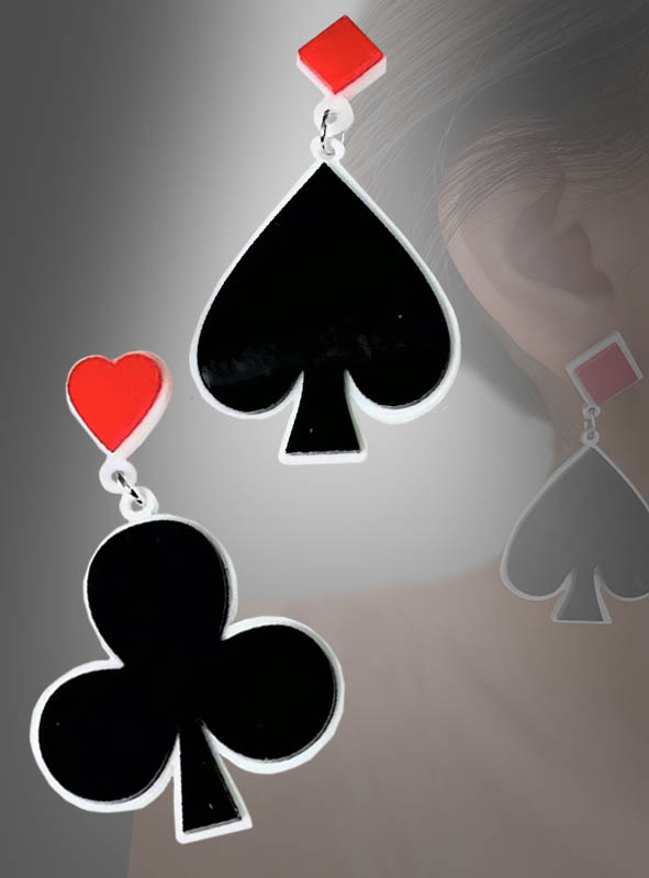 Long Casino Earrings Studs