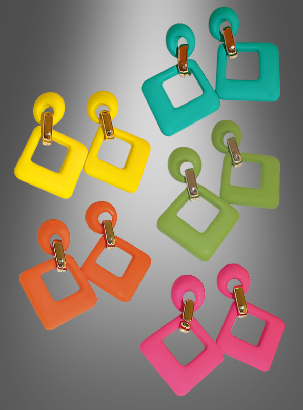 60s Retro Earrings various Colours