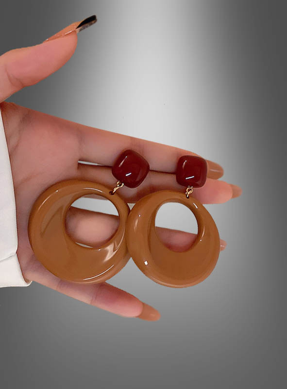 70s Earrings brown
