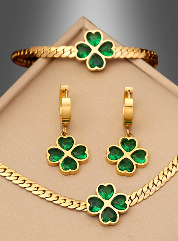 Cloverleaf Chimney Sweep Jewelry Set 4-piece