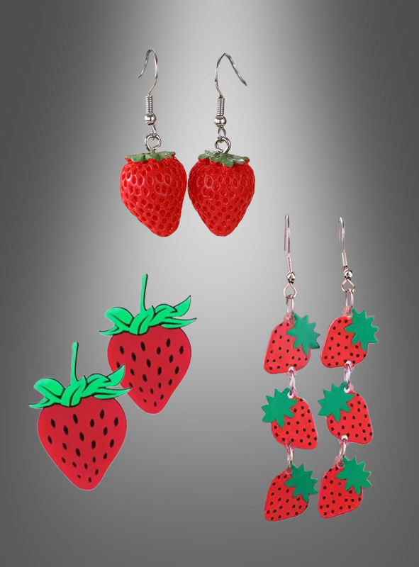 Erbeeren Ohrringe Hänger oder Stecker