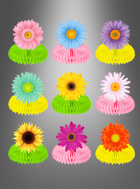 Summer Party Flowers Table Decoration 9 pcs
