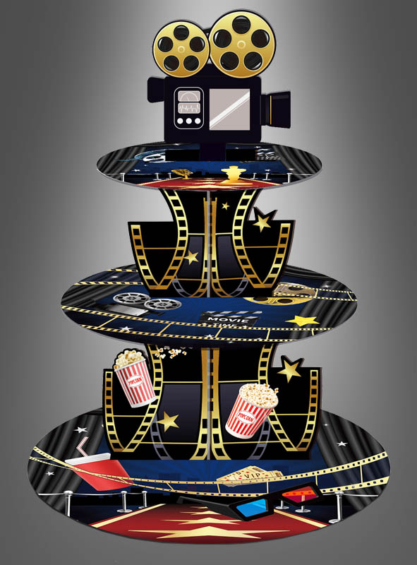 Hollywood Kino Filmnacht Cupcake Ständer 3-stufig