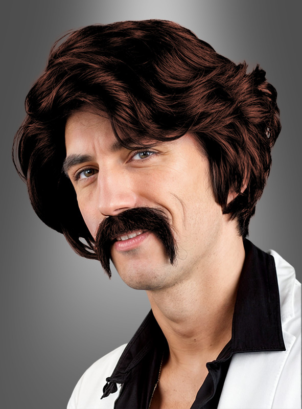 70s Wig and Mustache Johnny brown