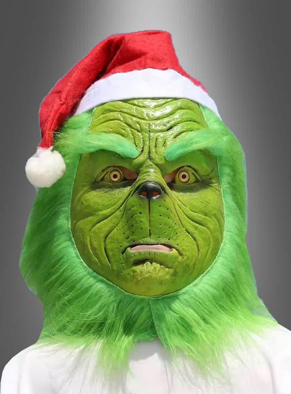 Green Christmas monster mask