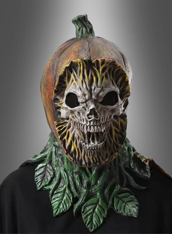 Gruselige Kürbis Maske aus Latex