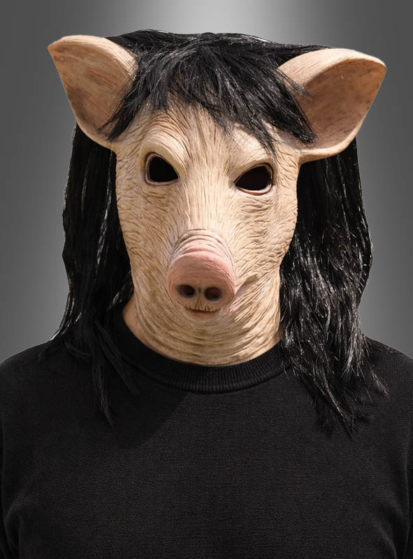 Pig Latex Mask with Hair