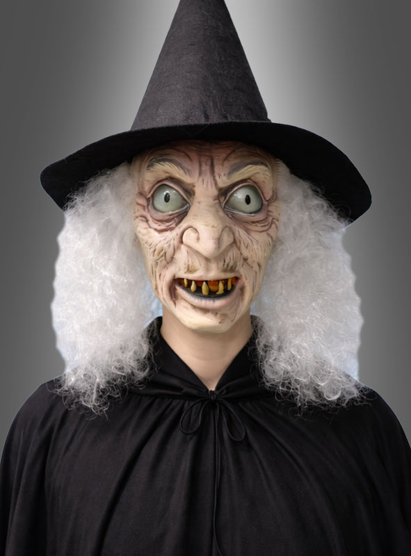 Witch Latex Mask with Hat Adult