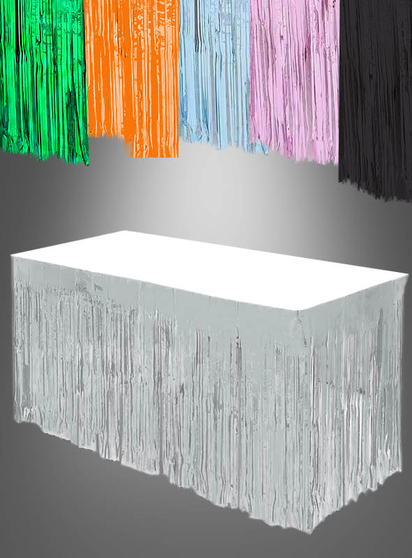 Tinsel table skirt 75x275cm