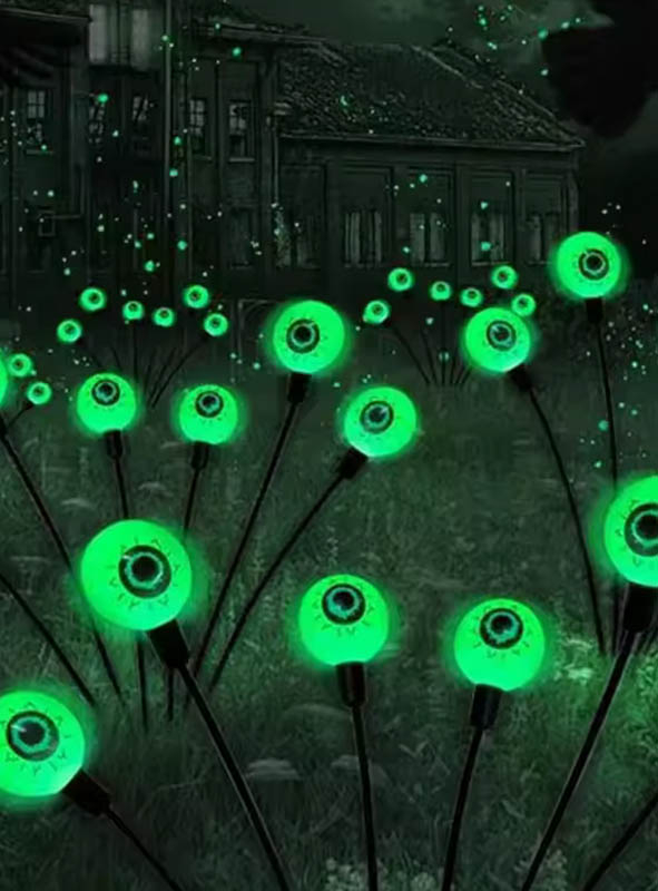 Leuchtende Solar Augen Gartendeko